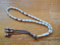 Rosary of milky opal