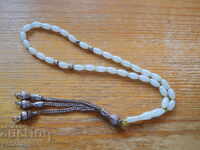 Rosary of milky opal