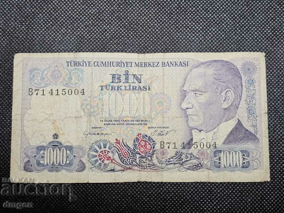 1000 Turkish lira