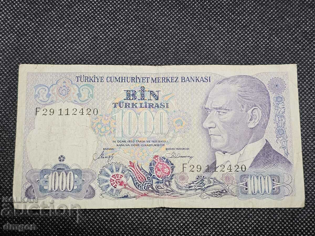 1000 Turkish lira