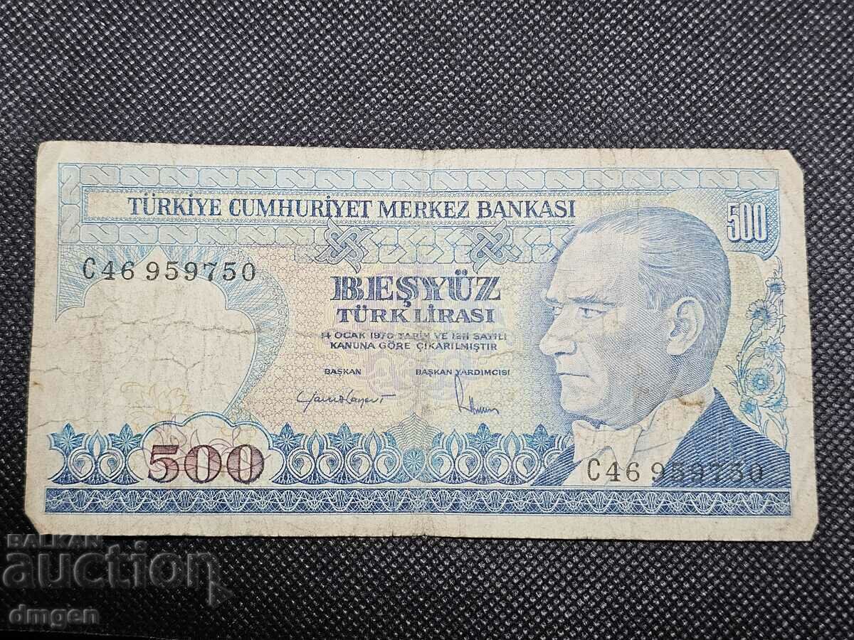 500 lire turcești