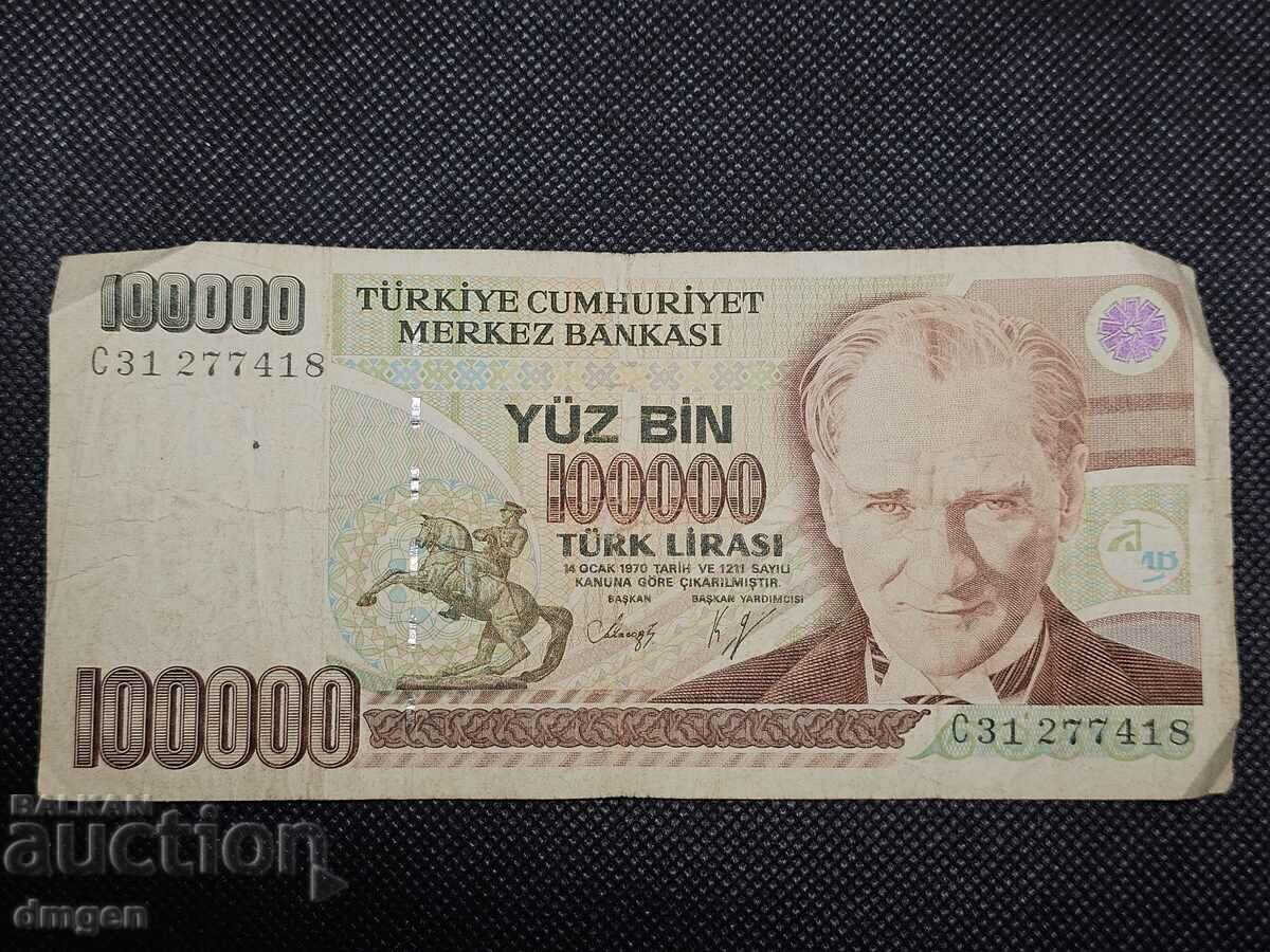 100000 lire turcești