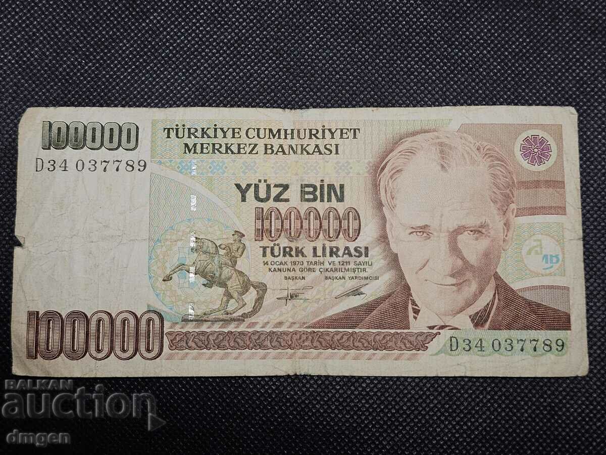 100000 Turkish lira