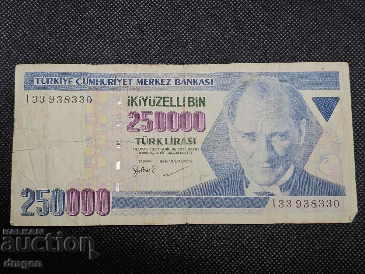 250000 Turkish lira