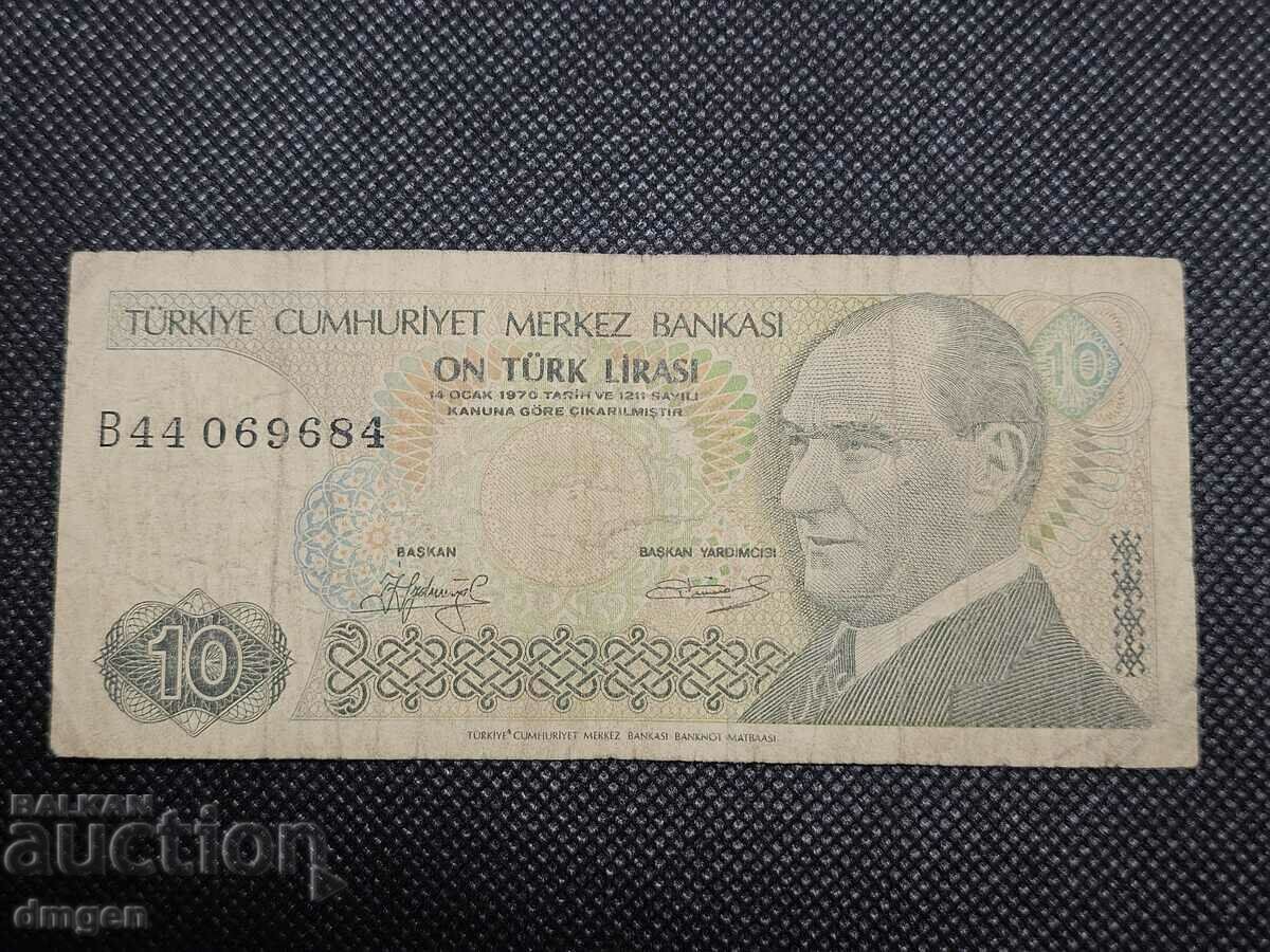 10 lire turcești