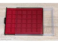 coin trays with protective cover - 35 slots x 36 mm.