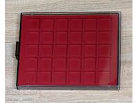 coin trays with protective cover - 30 slots x 38 mm.