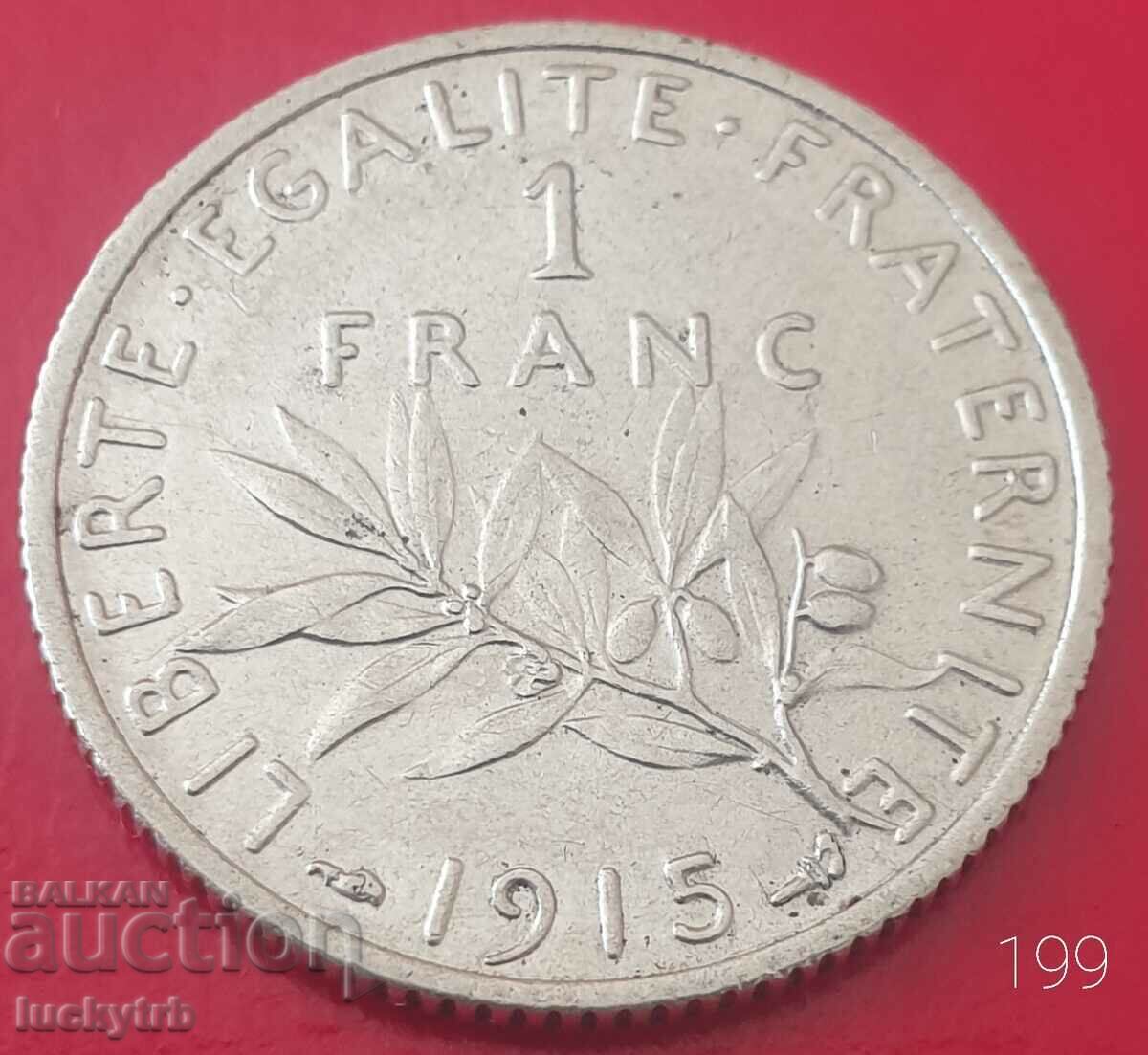 1 Franc 1915 - France - Silver