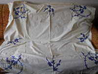 Old hand embroidered tablecloth