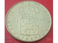 1 kroner 1965 - Sweden - Silver