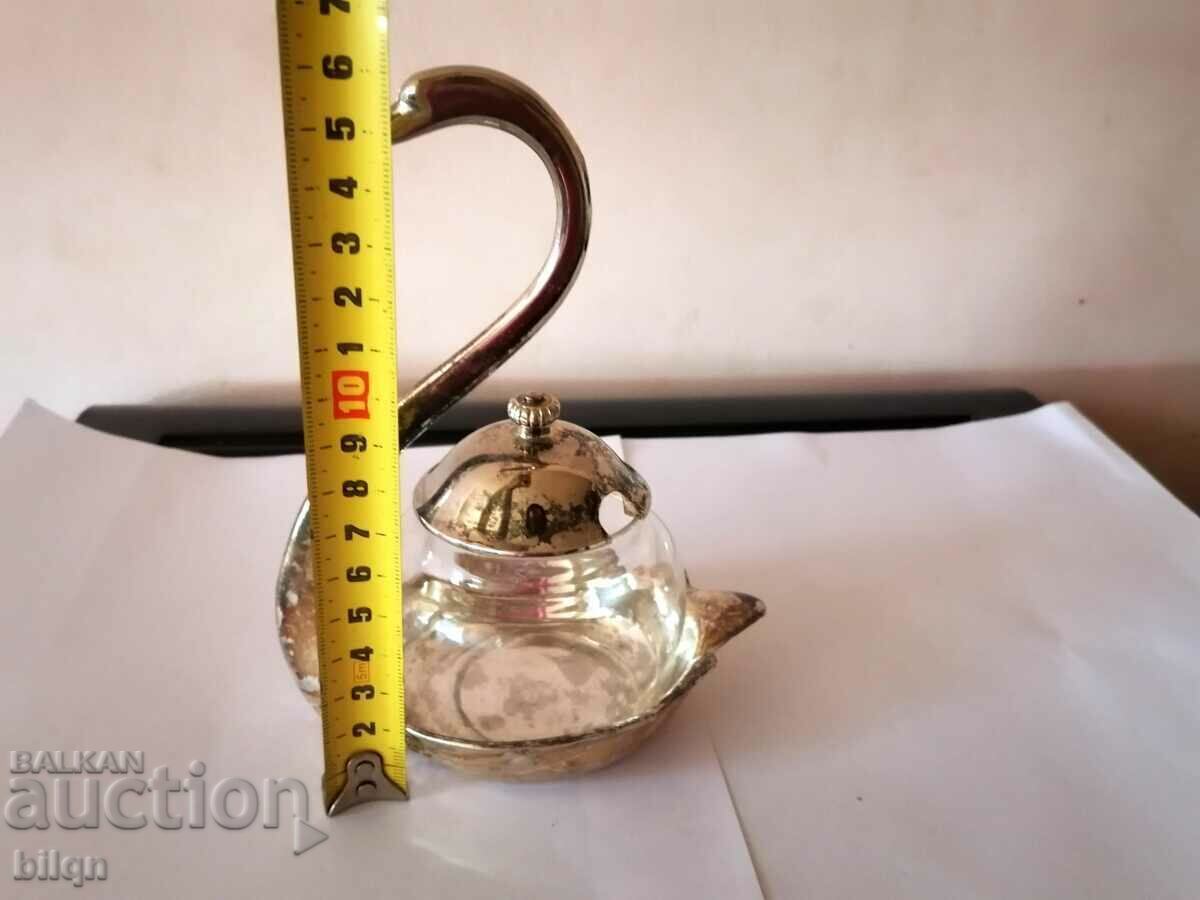 Great Silver Plated Swan Dish For Sauces Etc. - 6 Great Silver Plated Swan Dish For Sauces Etc. - 6