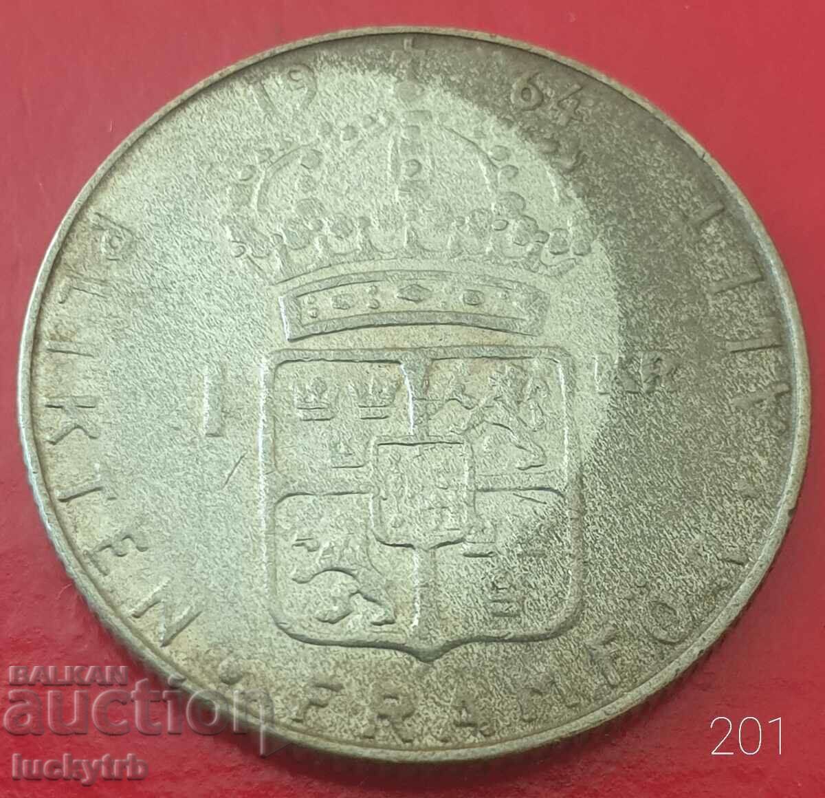 1 kroner 1964 - Sweden Silver