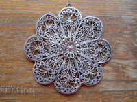 antique silver filigree medallion - 10.90 g / 925 pr