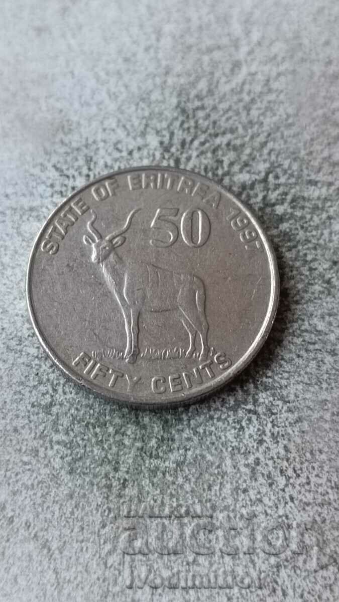 Eritrea 50 cents 1997