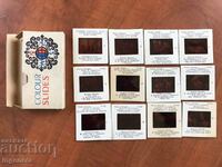 SLIDES SET 12 PCS. COLORED IN THE ORIGINAL BOX-RUSSIA