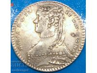 France 1728 Maria Leshtinska 7.33g silver token exc. rare