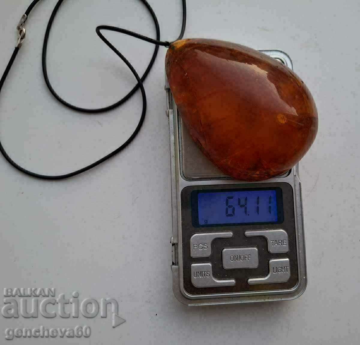 Auction Huge natural Baltic amber 60g medallion Auction Huge natural Baltic amber 60g medallion