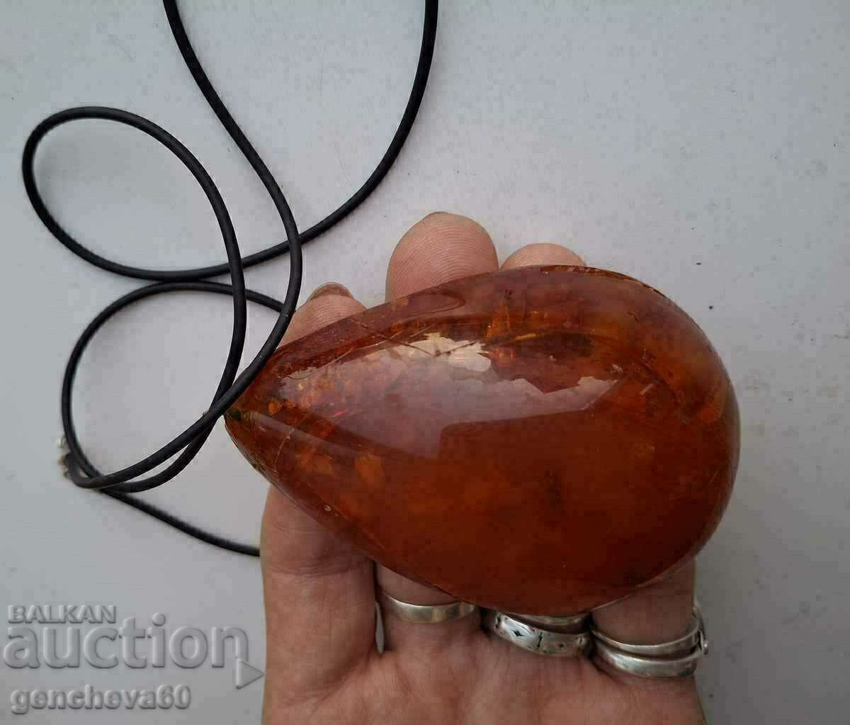 Delivery of Huge natural Baltic amber 60g medallion Delivery of Huge natural Baltic amber 60g medallion