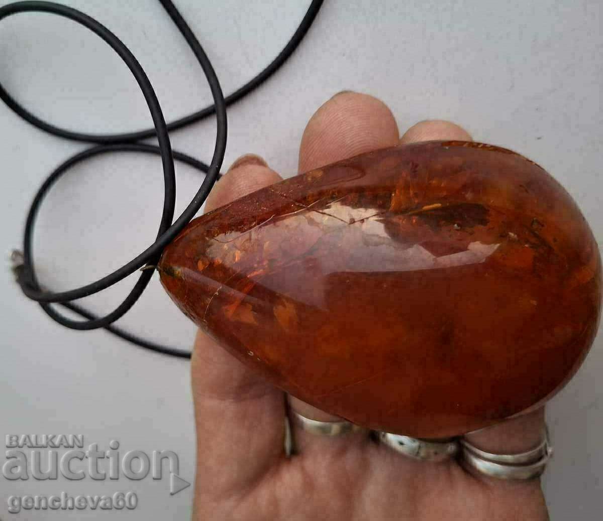 Huge natural Baltic amber 60g medallion