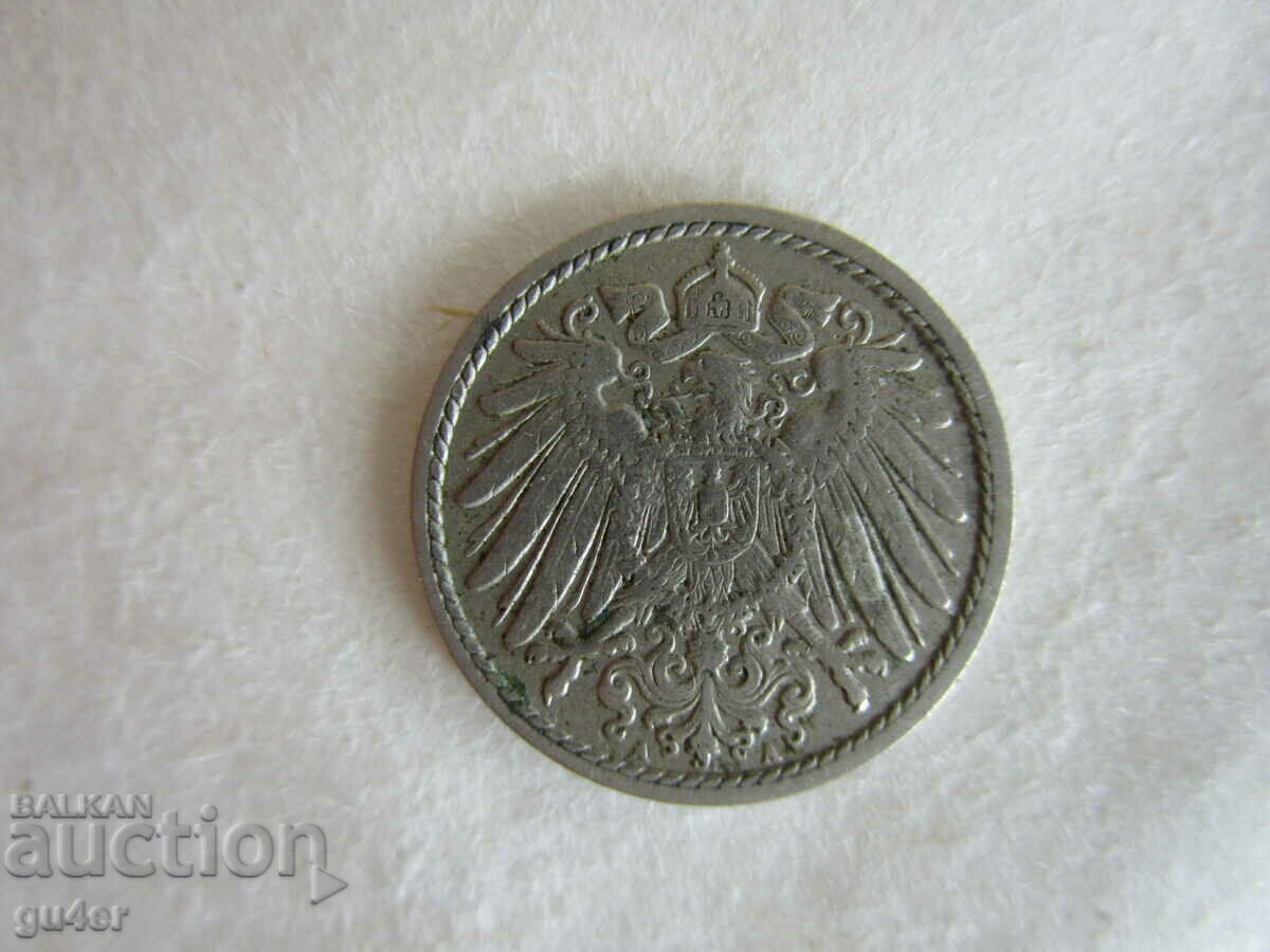 ❌❌GERMANIA, 5 pfenning 1910, ORIGINAL❌❌ cu preț € 1.00 | 1.96 BGN