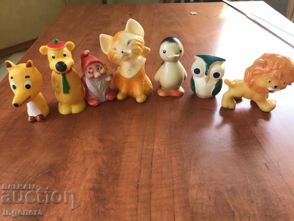 TOY RUBBER FOX KUMA LISA - 6 TOY RUBBER FOX KUMA LISA - 6