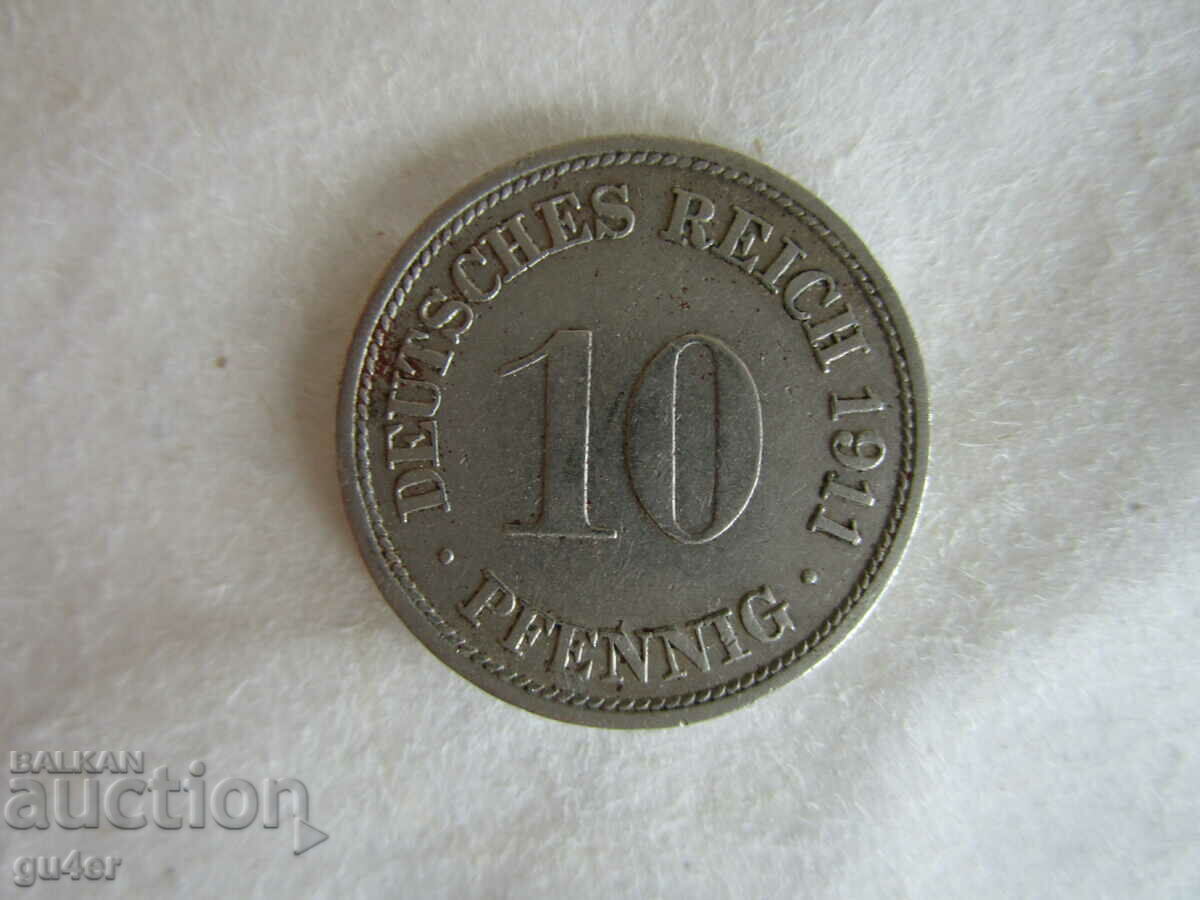 ❌❌GERMANIA, 10 Pfenning 1911, ORIGINAL❌❌