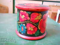 Khokhloma wooden box - USSR (hand painted)