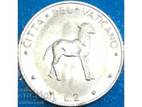 1970 2 Lire Vatican