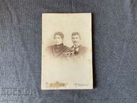 Old photo cardboard Zhanna Marcolesko Sliven portrait couple