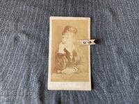 Old picture cardboard 1870 D. Michailidis Adrianople lady