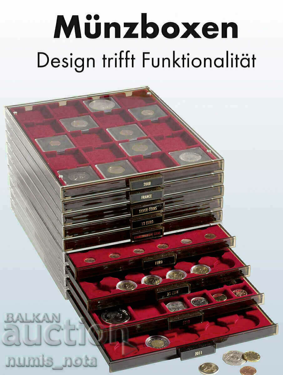 Delivery of MB boards by LEUCHTTURM - with 20 sockets 50 mm - black Delivery of MB boards by LEUCHTTURM - with 20 sockets 50 mm - black