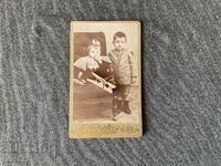 Old photo cardboard No. Markarian 1900 children