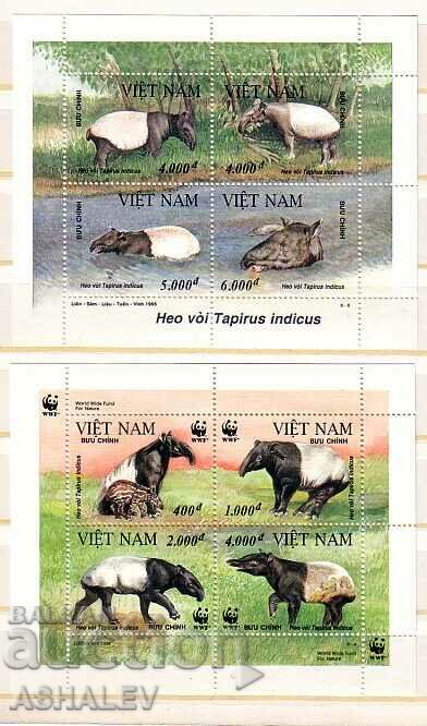 1995 Vietnam WWF Tapir Mi.2685-88+2689/92**