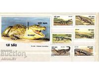 1994 Βιετνάμ Fauna Crocodiles 6v.+S/S**