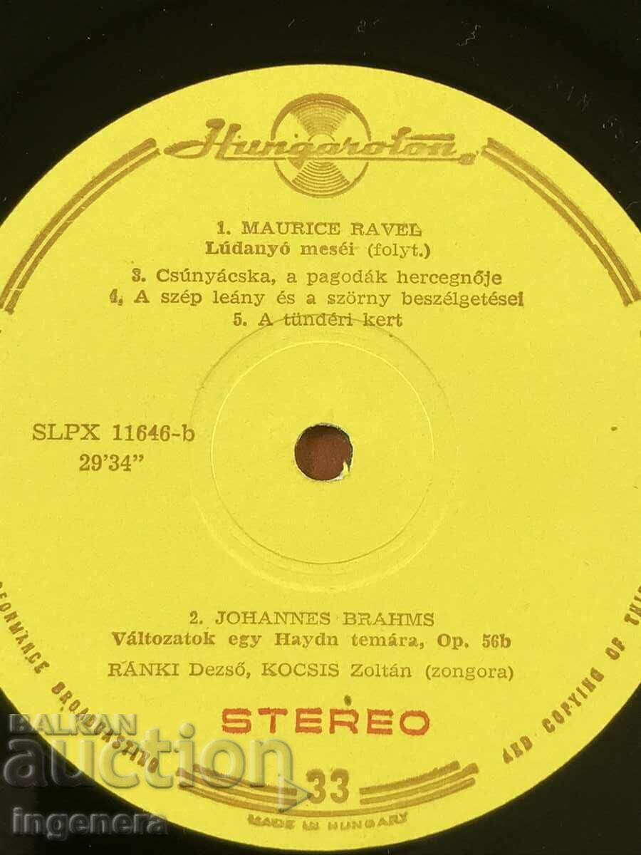 Auction RECORD GRAMOPHONE CLASSICAL MUSIC - MOZART, RAVEL, Brahms Auction RECORD GRAMOPHONE CLASSICAL MUSIC - MOZART, RAVEL, Brahms