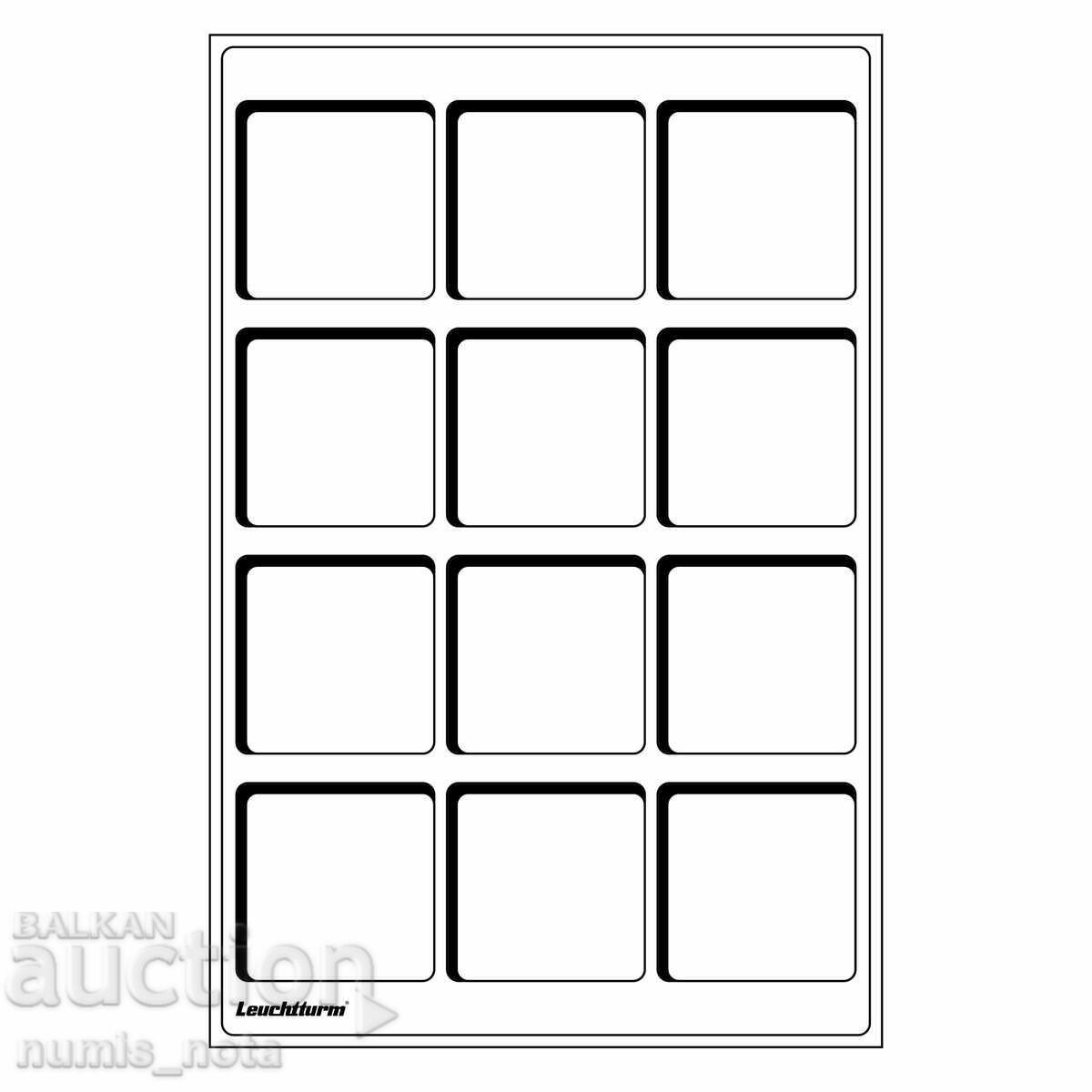 LEUCHTTURM coin trays - with 12 sockets 67 mm - 2 pieces