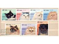 1986 Vietnam, Fauna Cats Yv.808/12**