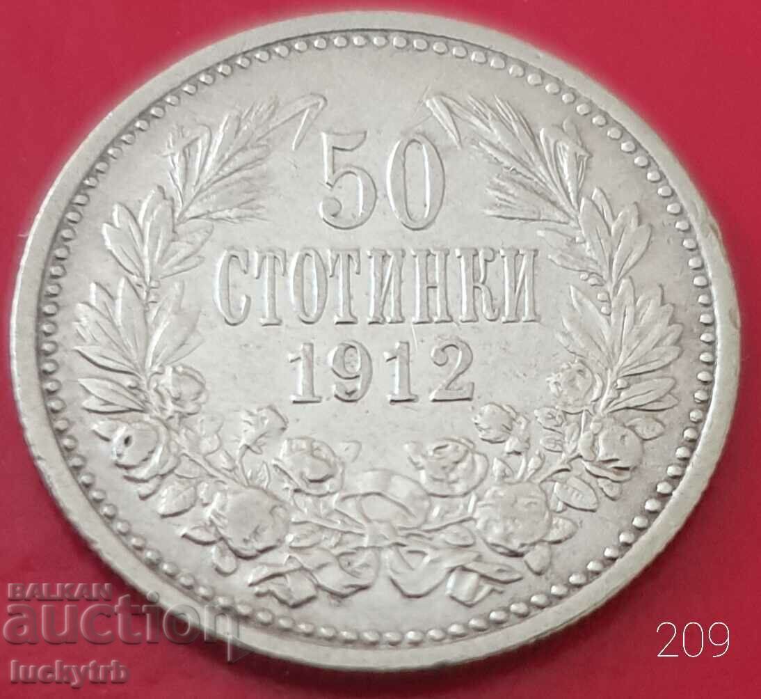 50 de cenți 1912 - Bulgaria - Argint