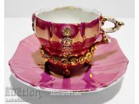 Cup and saucer, Victorian era.