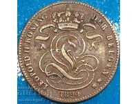 Belgia 1 centime cent 1894 Monetărie Franța (Belgen) - rar