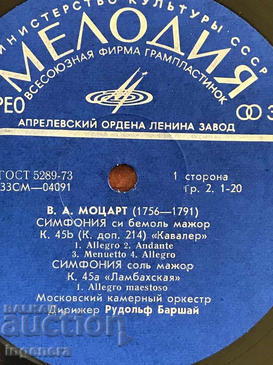 RECORD GRAMOPHONE CLASSICAL MUSIC-MOZART with price 9.00 BGN | € 4.60 RECORD GRAMOPHONE CLASSICAL MUSIC-MOZART with price 9.00 BGN | € 4.60