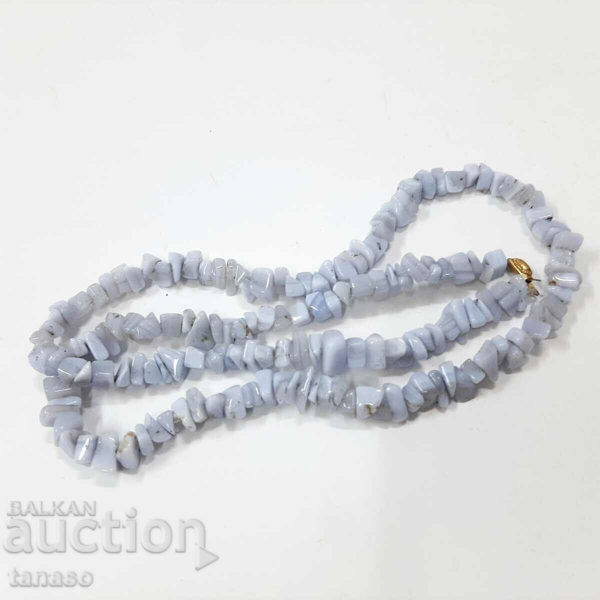 Παράδοση Κολιέ, κολιέ από φυσικό γκρι αχάτη (11.5)