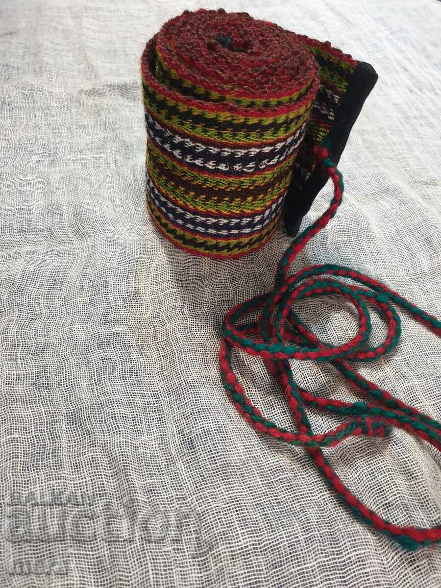 Authentic woven wide belt for folk costume - 5