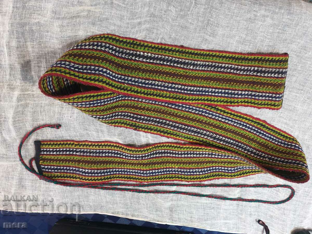 Authentic woven wide belt for folk costume