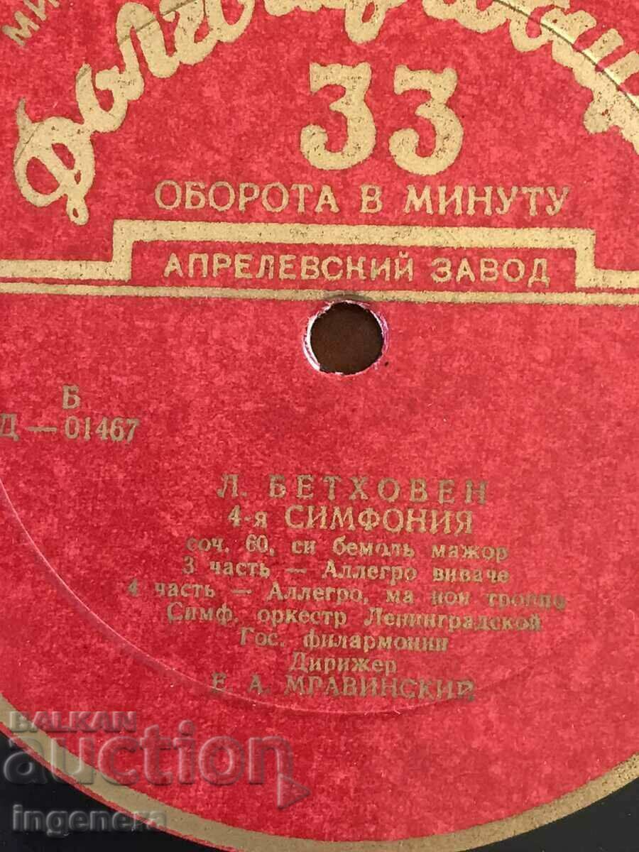 Auction RECORD GRAMOPHONE CLASSICAL MUSIC - BEETHOVEN - 4TH SYMPHONY. 1955. Auction RECORD GRAMOPHONE CLASSICAL MUSIC - BEETHOVEN - 4TH SYMPHONY. 1955.