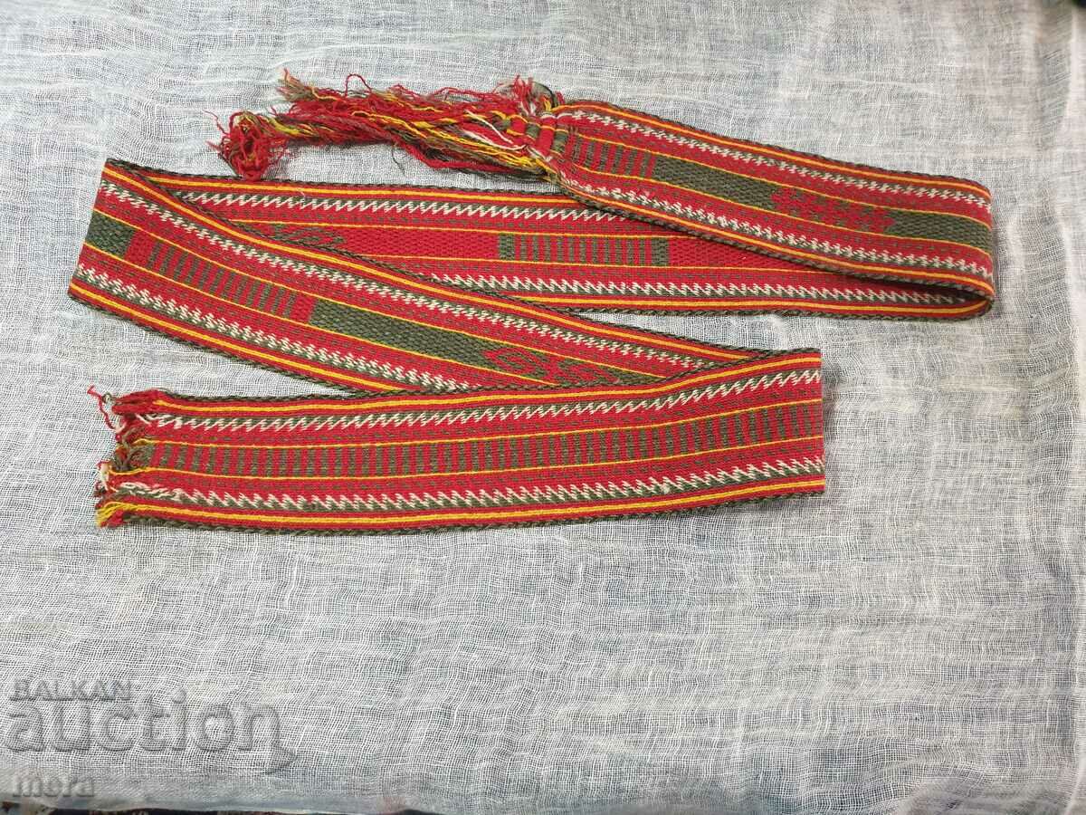 Authentic woven wide belt for folk costume