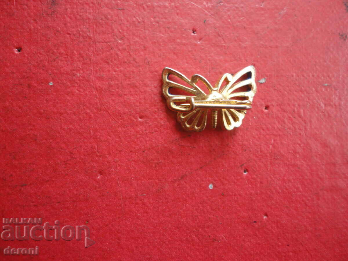 Broșă fluture superbă placată cu aur 6 - 5