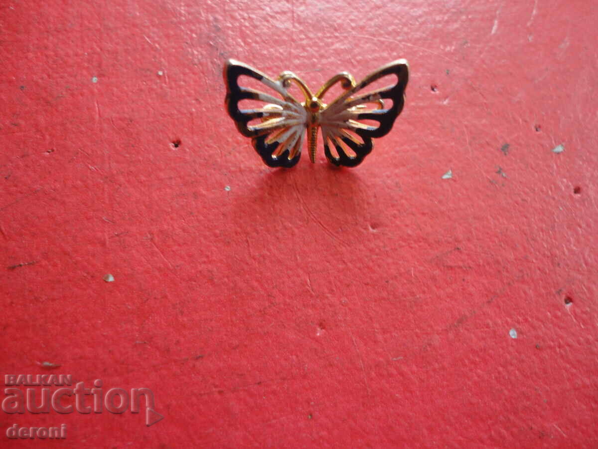 Broșă fluture superbă placată cu aur 6 - 6