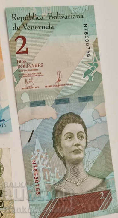 Venezuela 2 Bolivares 2018 Pick Ref 0756