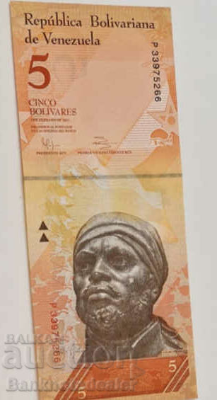 Venezuela 5 Bolivares 2007 Pick 89 Ref 5266